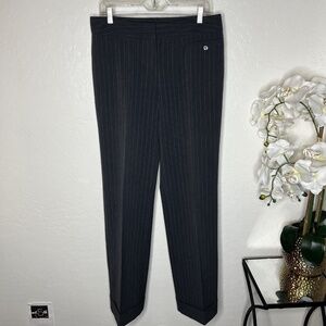 Atelier Women's Cuffed Gray Striped Career Pants Size 8